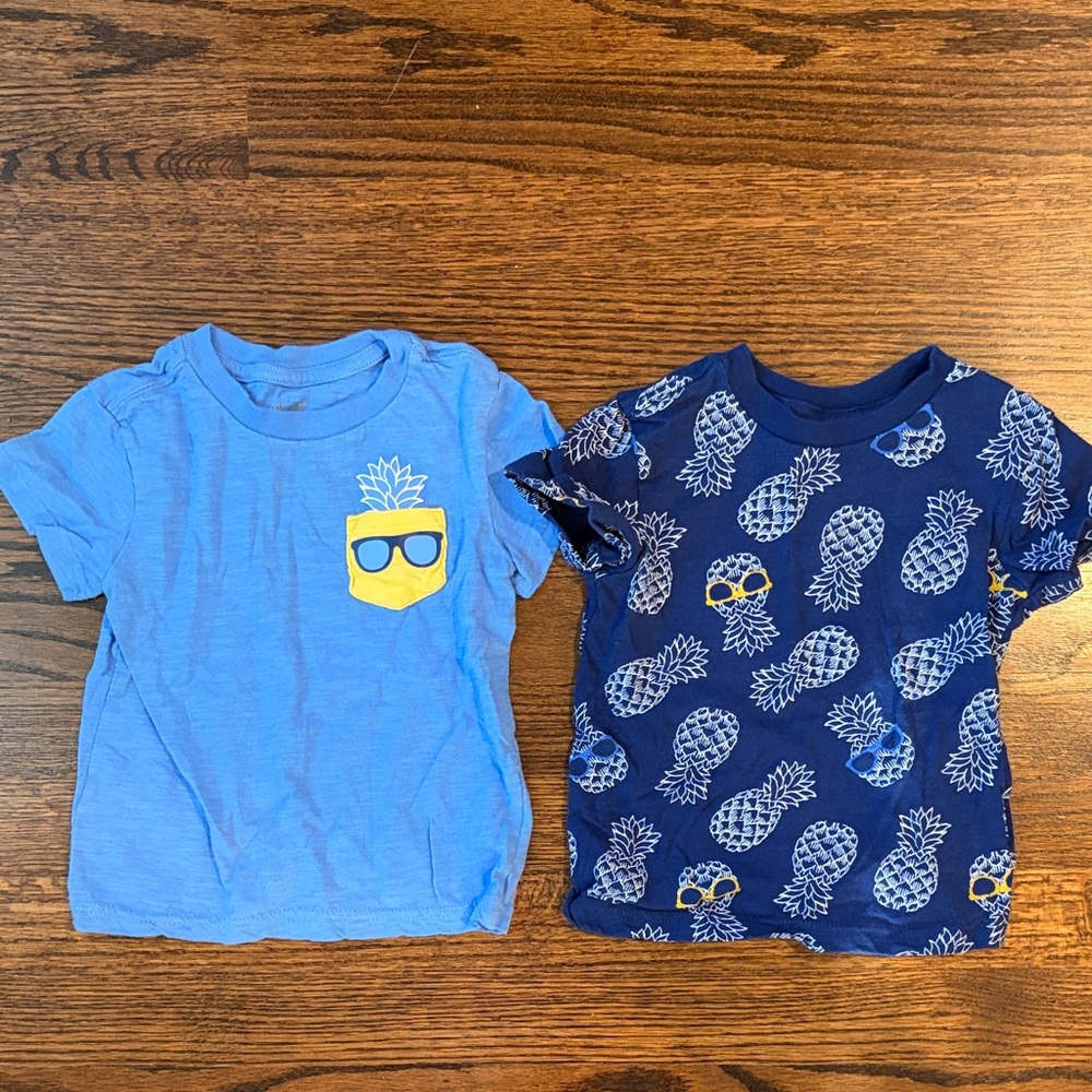Bundle of Little Me Blue Pineapple Print Tees